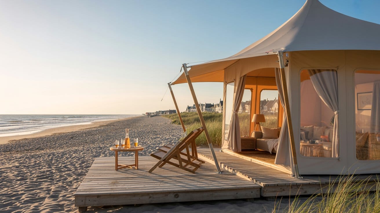 glamping aan zee in belgie