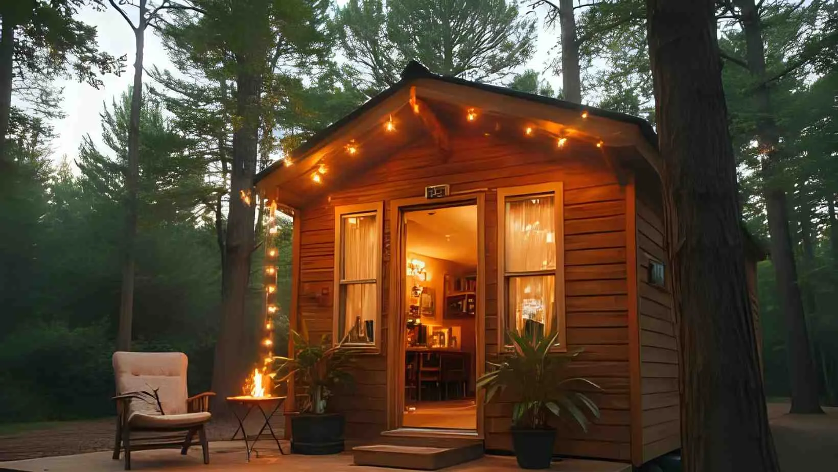kamperen in een tiny house glamping