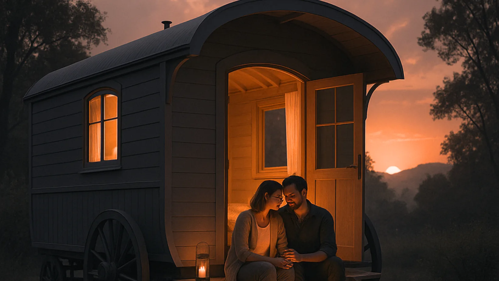 kamperen in een pipowagen